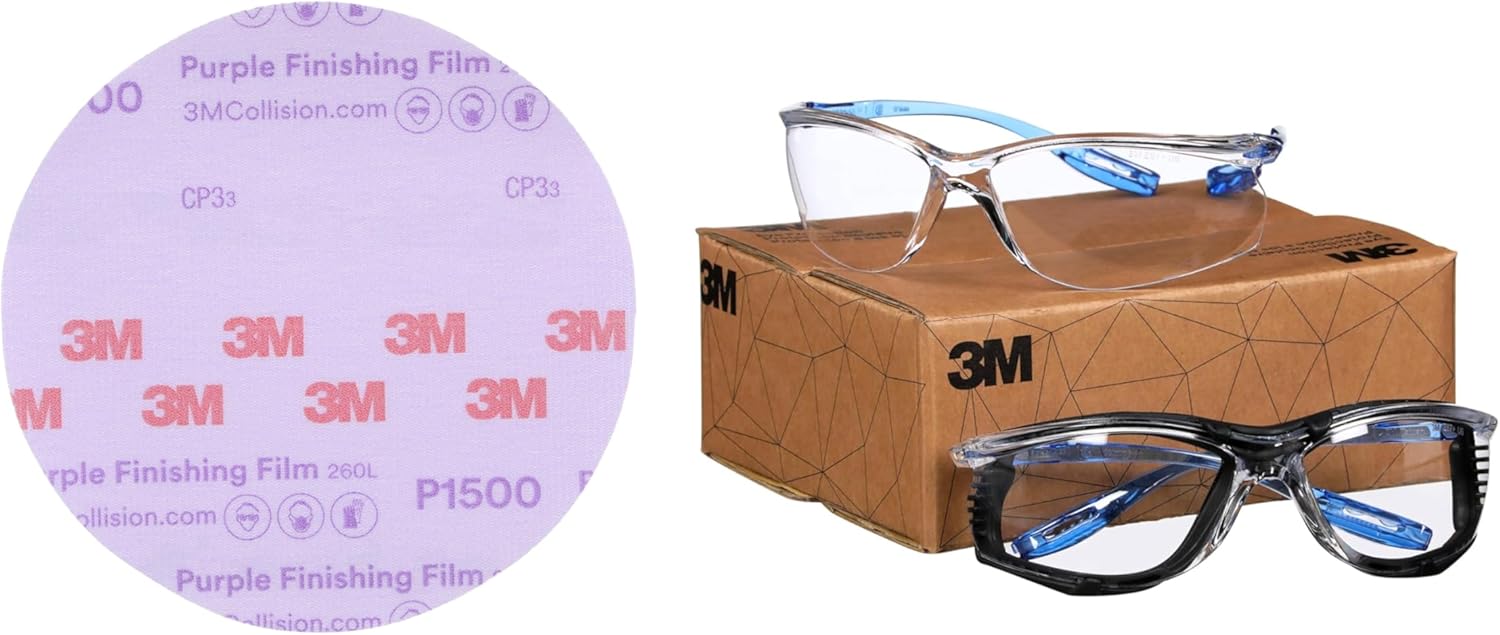 3M Safety Glasses, Virtua CCS and Virtua Sport CCS 2-Pack, Anti-Fog, Anti-Scratch, Clear Lens, ANSI Z87, Corded Ear Plug Control System, Removable Foam Gasket