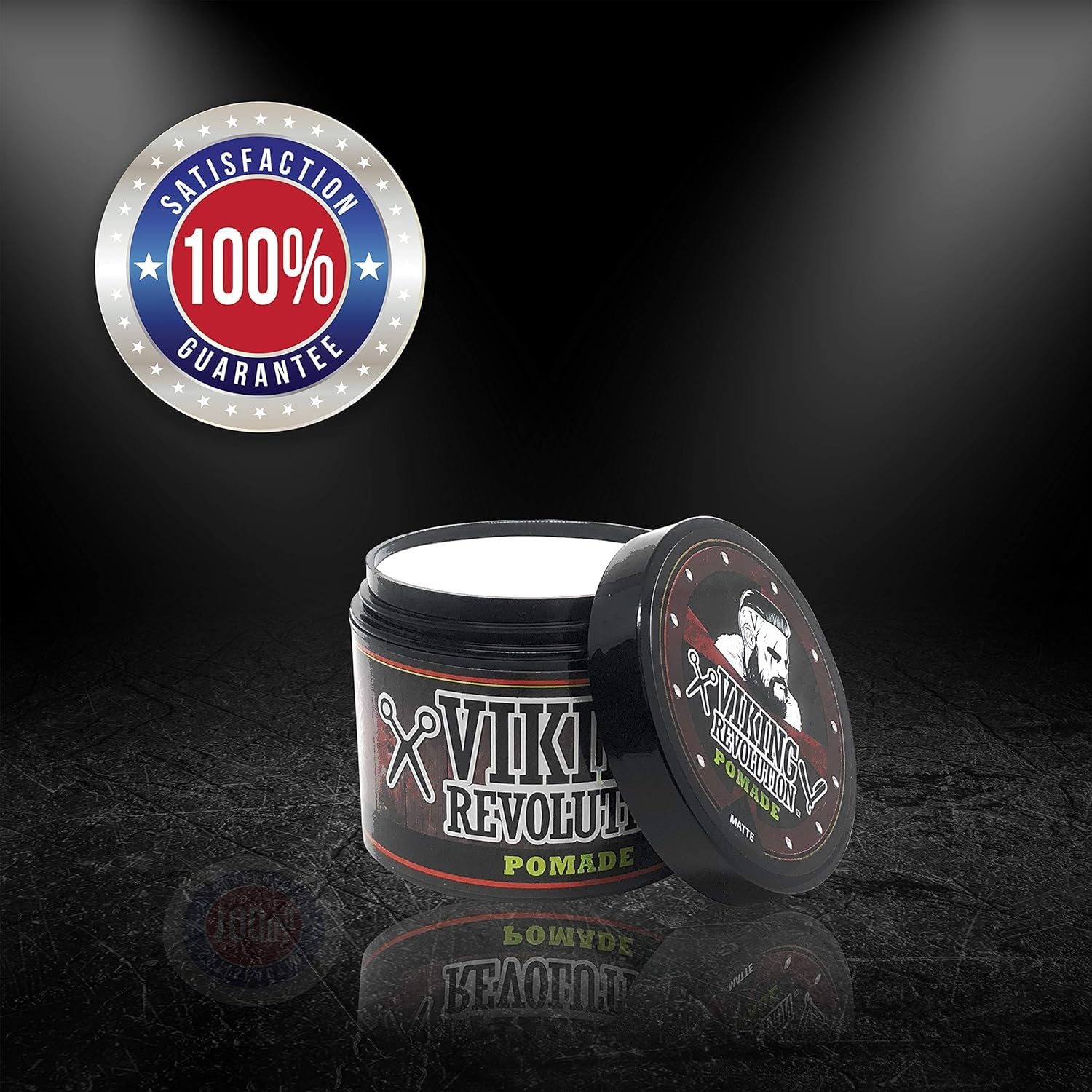 Viking Revolution Pomada para el Cabello de Hombre (Nueva Fórmula) – Fijación Media y Acabado Mate para un Look Clásico, 113 g – A Base de Agua y Fácil de Lavar