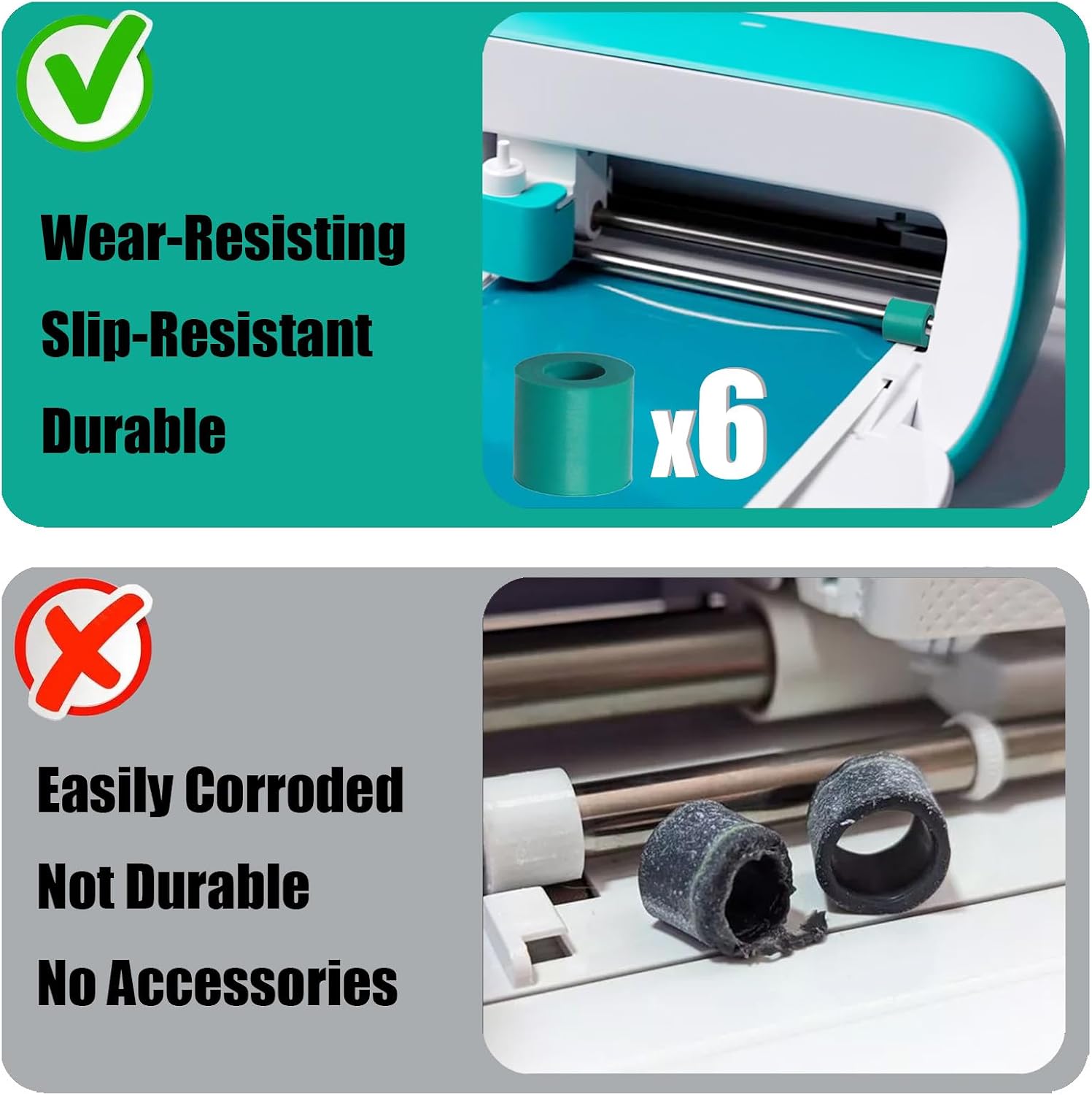 10-Pack Rubber Roller Replacement Set for Cricut Joy Replacement Spare Rubber Rollers Sets fit for cricut Joy Accessories Complete Repair Kits with All Tools Complete Repair Kits