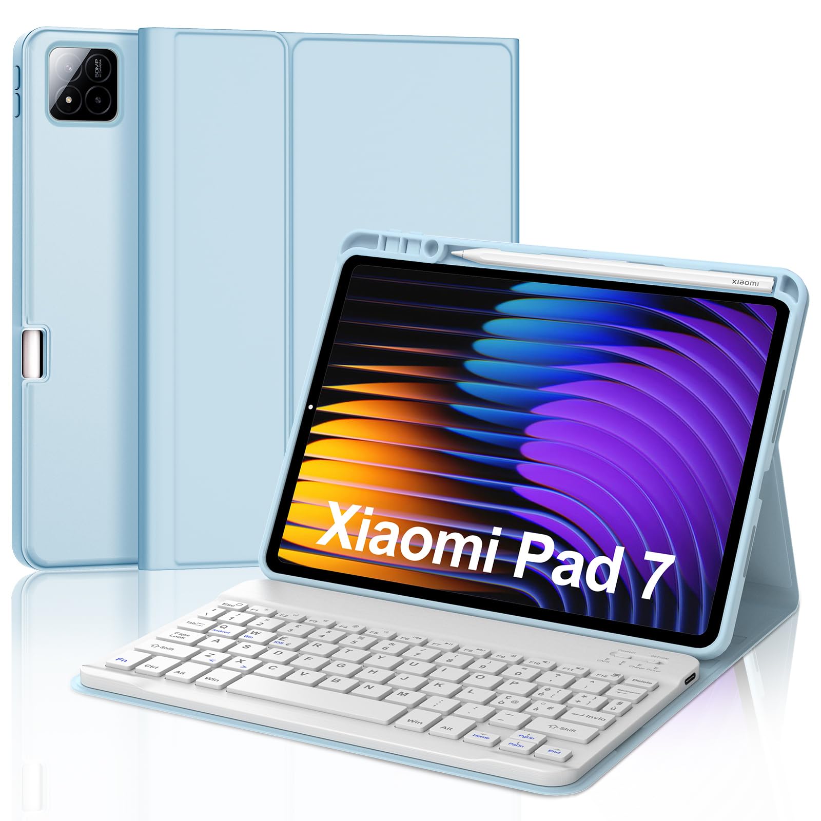 JADEMALL Keyboard for Xiaomi Pad 7/7 Pro 11.2 Inch 2025, Keyboard