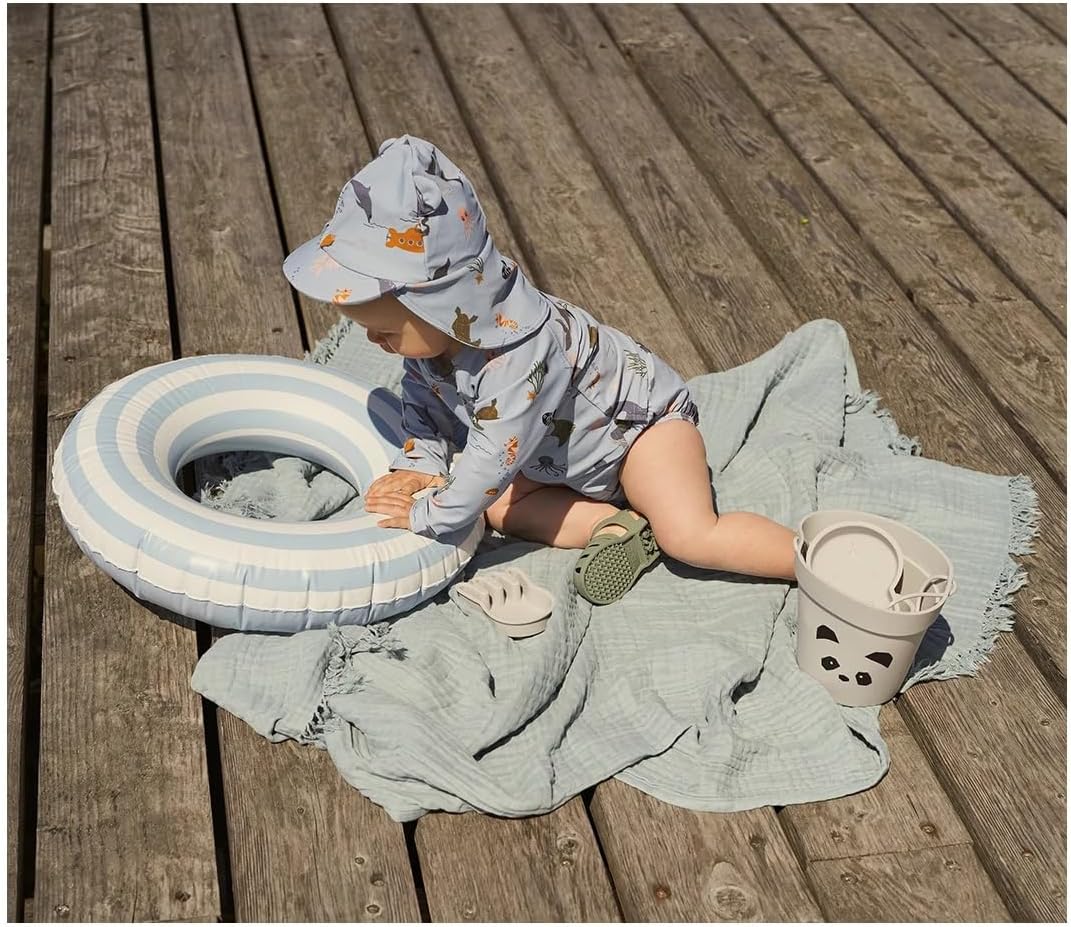 Toddler Boys Two Piece Swimsuit Rash Guard Set Long Sleeve Swim Shirt Swim Trunks& Shorts Bathing Suit - Image 3