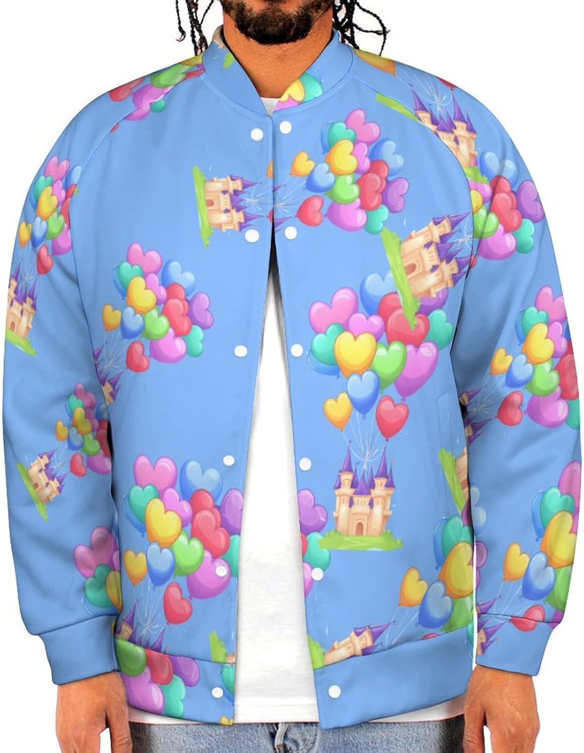 Castle Kingdom Baseball Jacket Casual Sportswear Bomber Jacket Coat for Men Women
