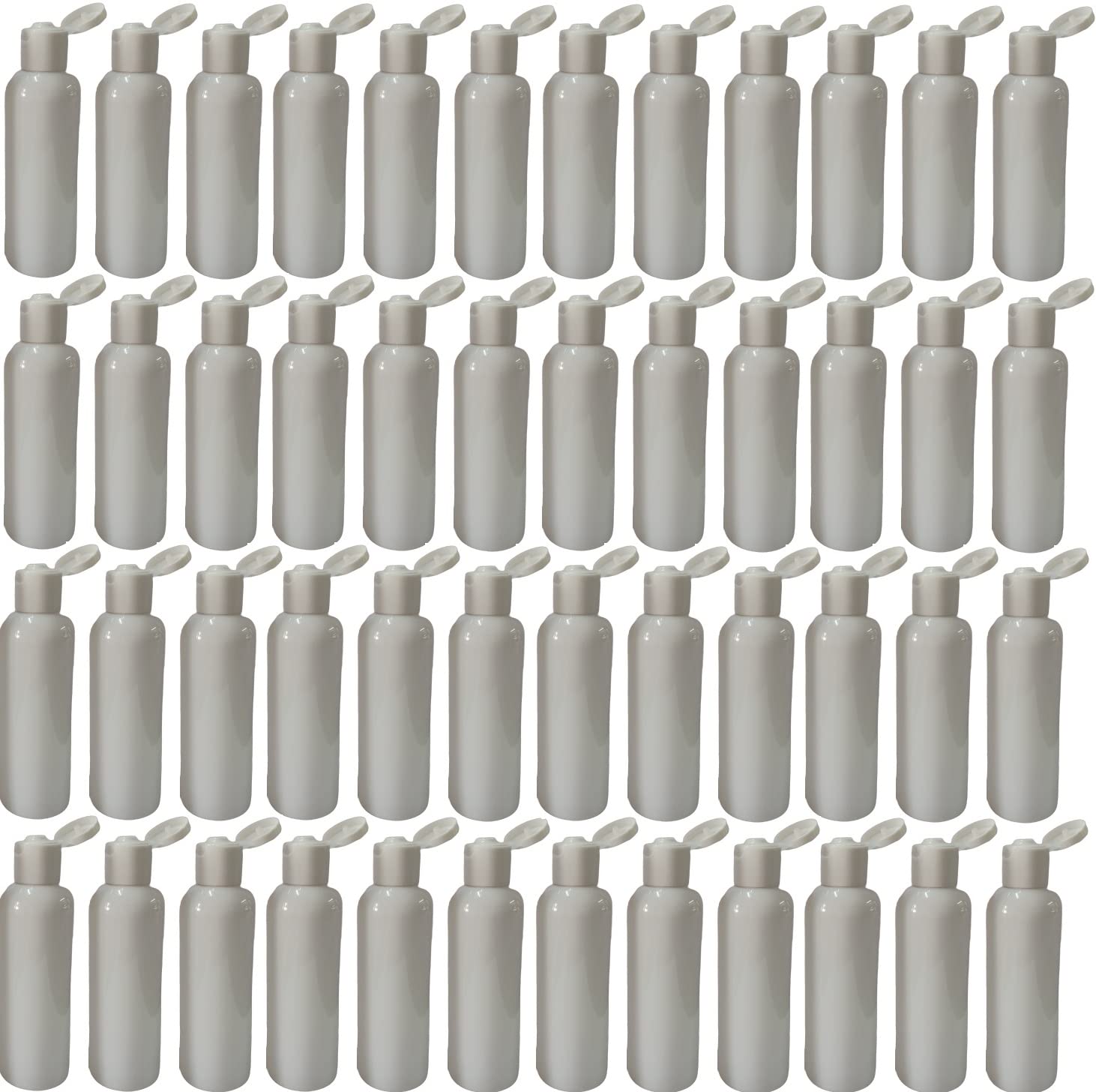 50 ML PET milky white flip top CAP Plastic Bottles Size Cosmetic Travelling Containers Small Leak Proof Squeeze Bottles| Pack of 48-image-47