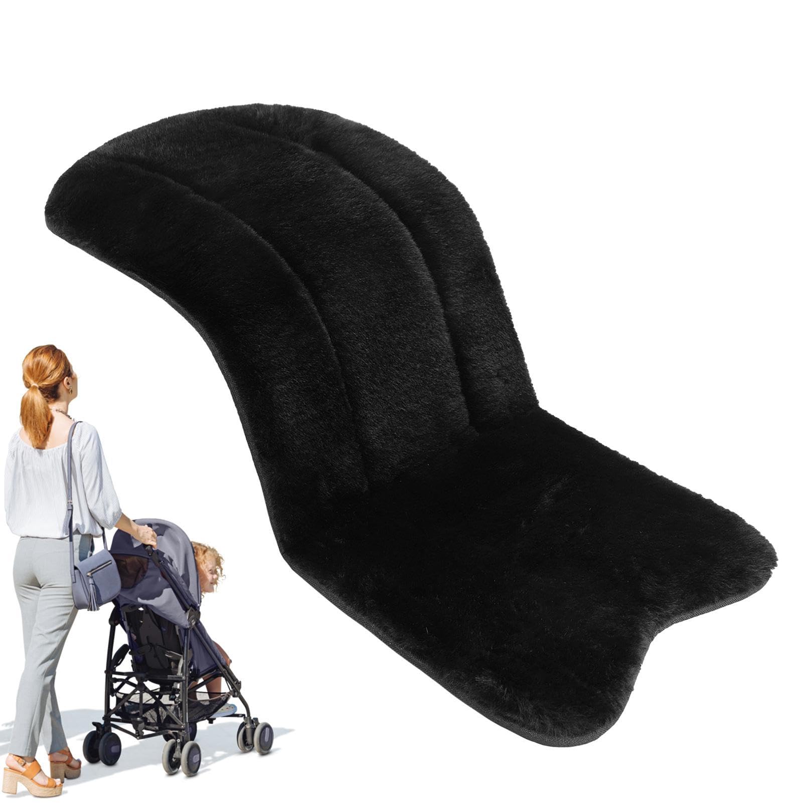 Tongfeng Baby Pushchair Seat Liners | Sheepskin Pram Liners | Fit Pram Liner All Seasons Car Seat Baby Puschair Support Highchair Seat Liners For Most Baby Strollers, Prams, Pushchairs, 76Cm X 37Cm