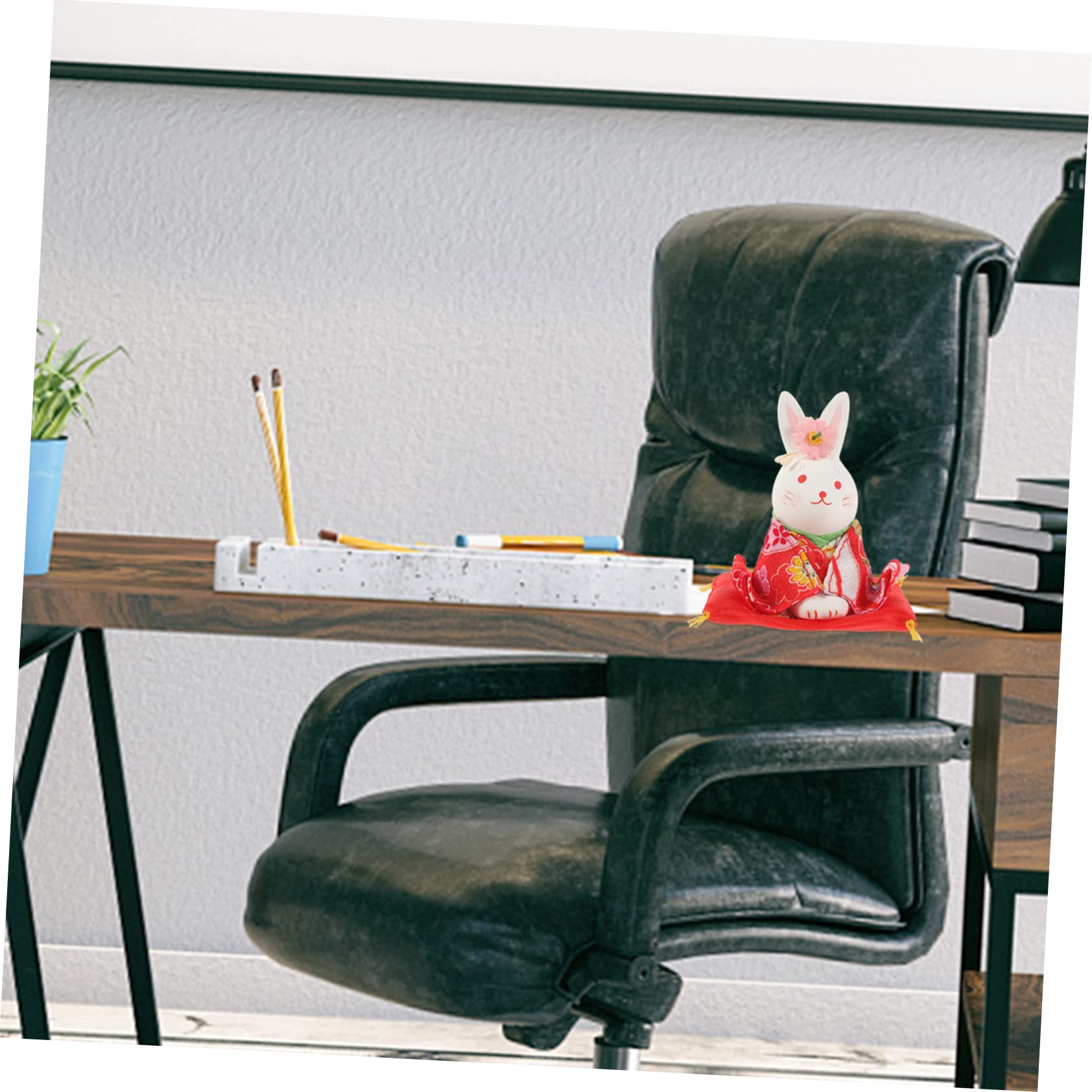 Alipis 4 Pièces Lapin Ornement Gâteau Accessoires Mini Poupées Voiture Tableau De Bord Décoration Lapins Miniatures Décoration Intérieure De Voiture Chanceux Fortune Lapin Statue