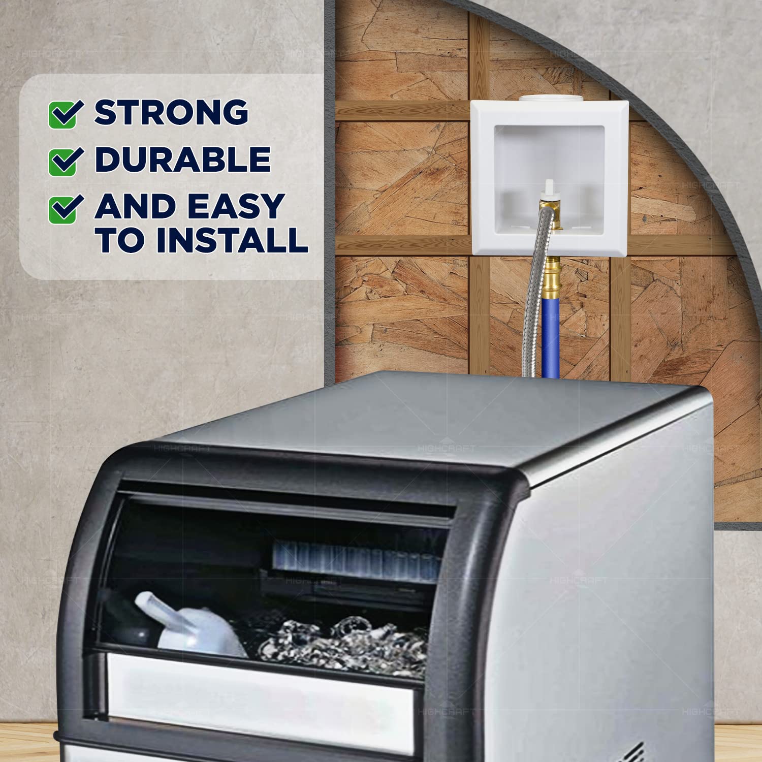 TC1001 Icemaker Outlet Box Square Faceplate Replacement