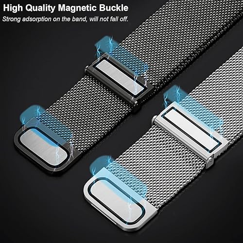 Vista 7 de Compatible con Samsung Gear S3 FrontierClassicGalaxy Watch 1.811 in Quick Release 0.866 in Correa de reloj de metal sólido de repuesto para Ticwatch