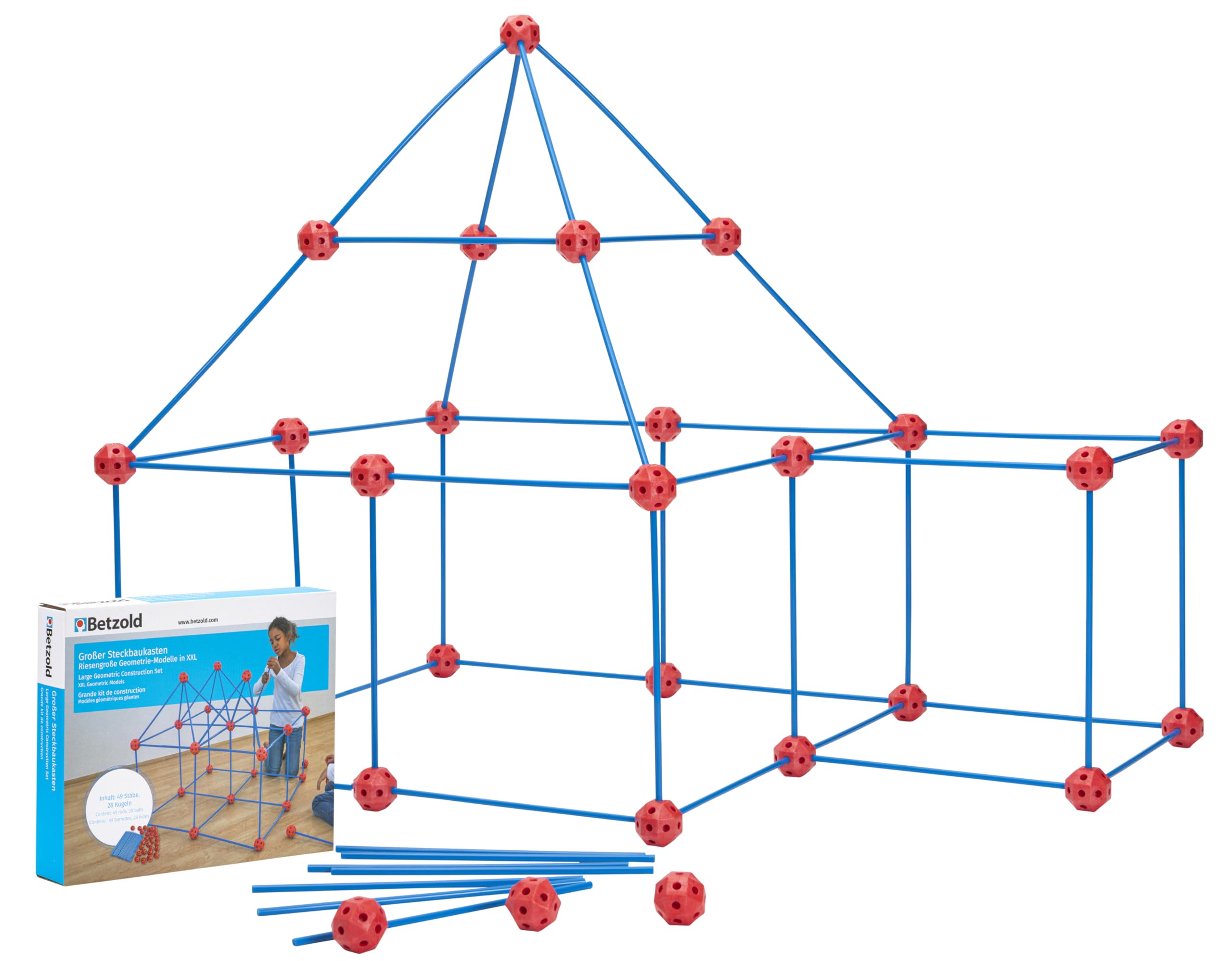Betzold - Steckbaukasten groß – XXL – Geometrische Formen Bauen, Mathe