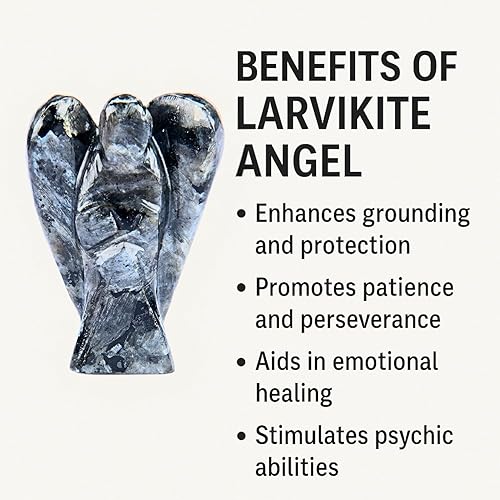 Miniatura 33 de Estatua de ángel de angelita de 2 pulgadas, hermosa piedra preciosa de ángel de la guarda, ángel de cristal natural, tallados a mano para promover