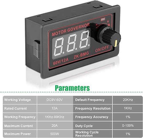 Miniatura 5 de Controlador de velocidad del motor DC Controlador de velocidad PWM DC 12V 24V 60V 500W Motor eléctrico Regulador de control de velocidad de ruedas