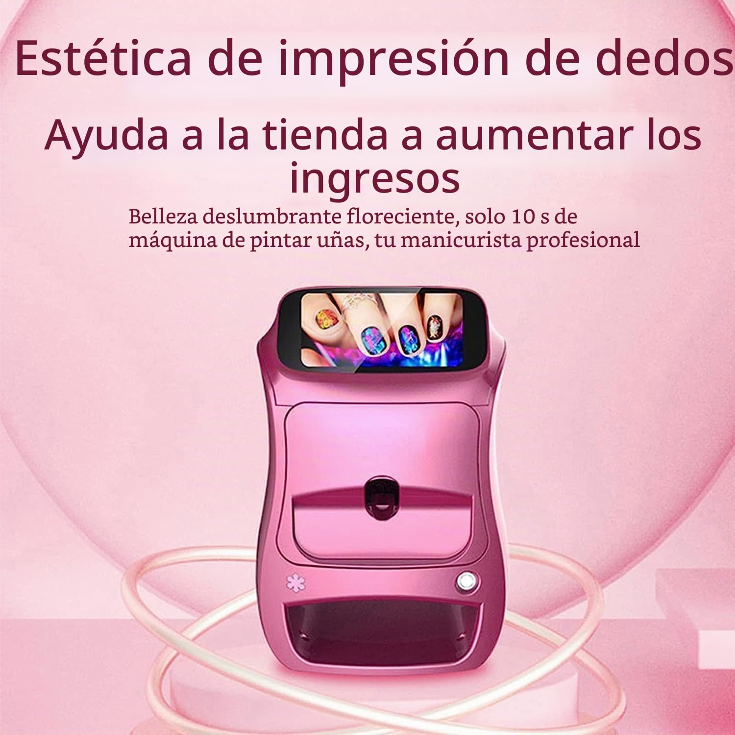 Máquina Inteligente para Pintar uñas 3D, Impresora portátil Digital móvil para decoración de uñas con Pantalla táctil, Belleza y Cuidado Personal para uñas en casa de niñas
