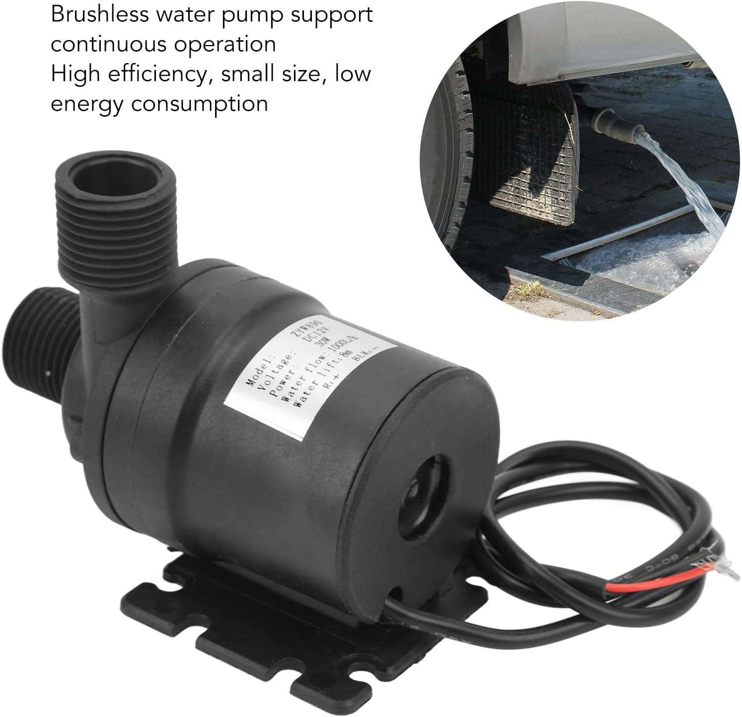 Brushless Water Pump Low Noise 30W 8M Lift Height Home Fountain Water Circulation System