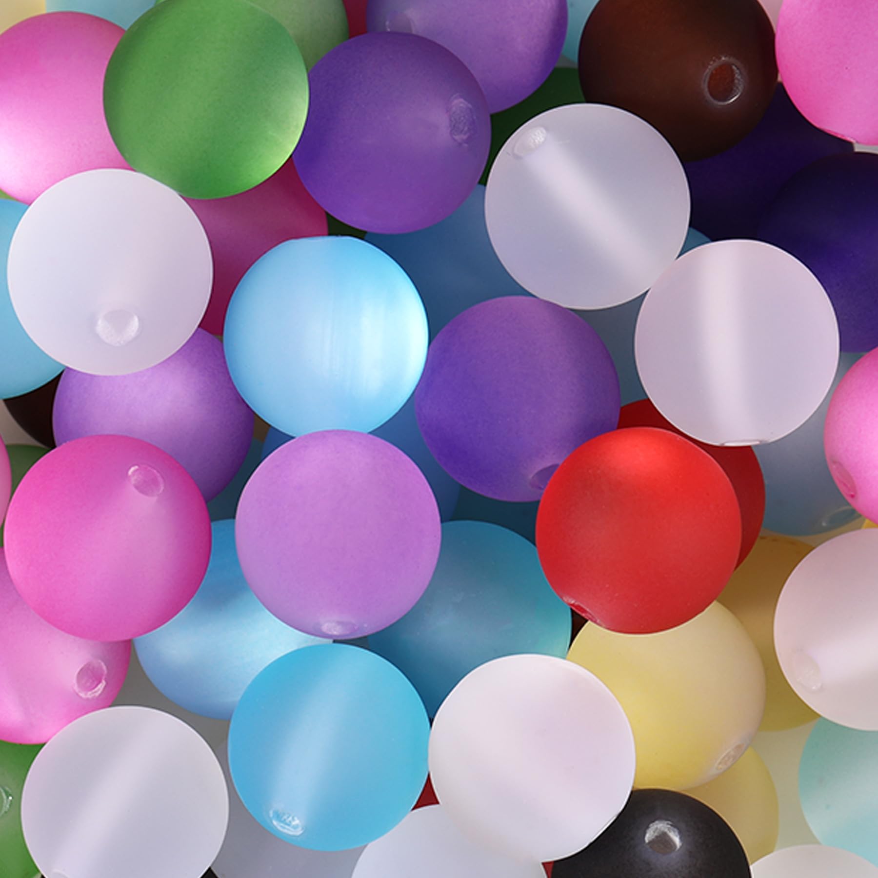 25pcs Resin Transparent Frosted Beads 16mm Cat Eye Circular Rubber Bead Spacer Bead DIY Making Friendship Bracelet Phone Chain Keychain Pen Beads Accessories (Dark Mixed Color)