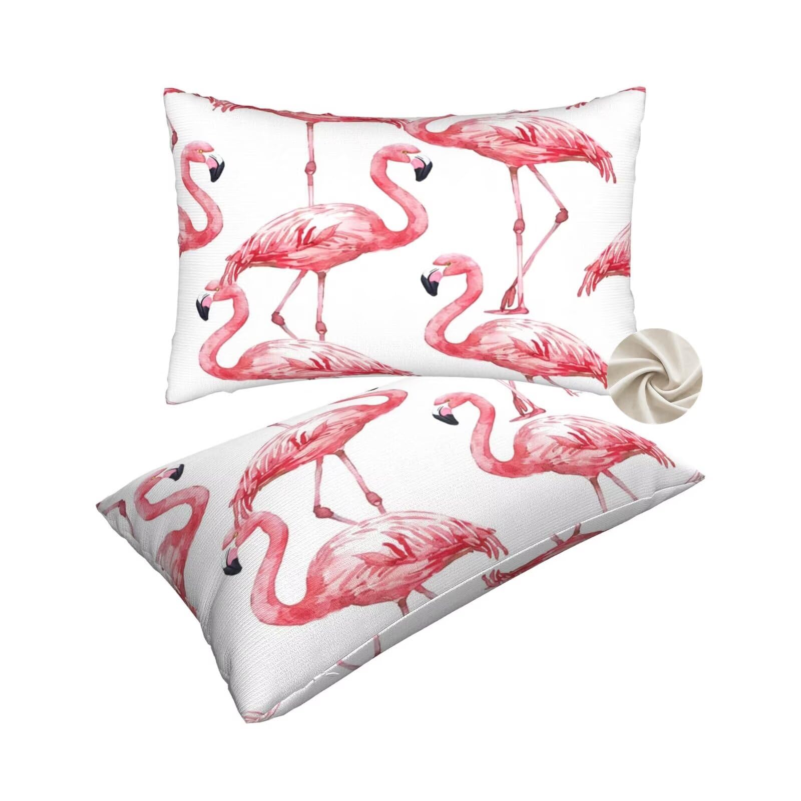 Housses de coussin flamants roses 50x70 pour renover un canape fatigue