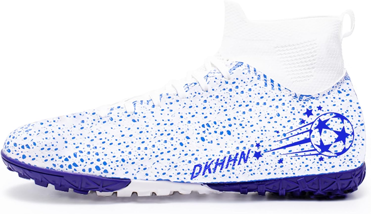 Men's Soccer Cleats Football Shoes High-Tops Lace-Up Indoor TF Spikes Adult Wide Training Boots - Image 4