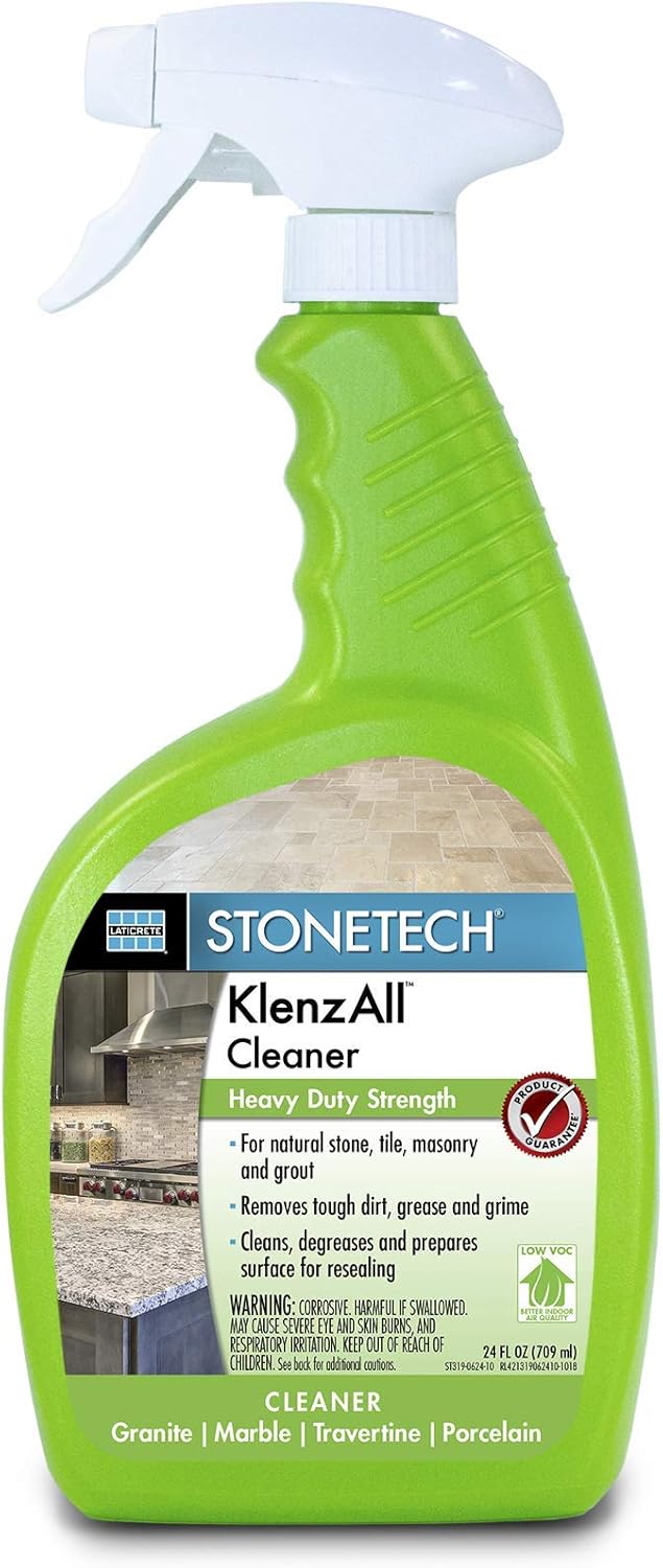 StoneTech KlenzAll, Heavy Duty Cleaner for Stone & Tile, 24-Ounce (.710L) Spray Bottle - Multipurpose Cleaners - 