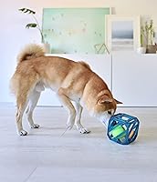 Vista 6 de Outward Hound Puzzle Cube - Juguete interactivo para perros con sonido chirriante