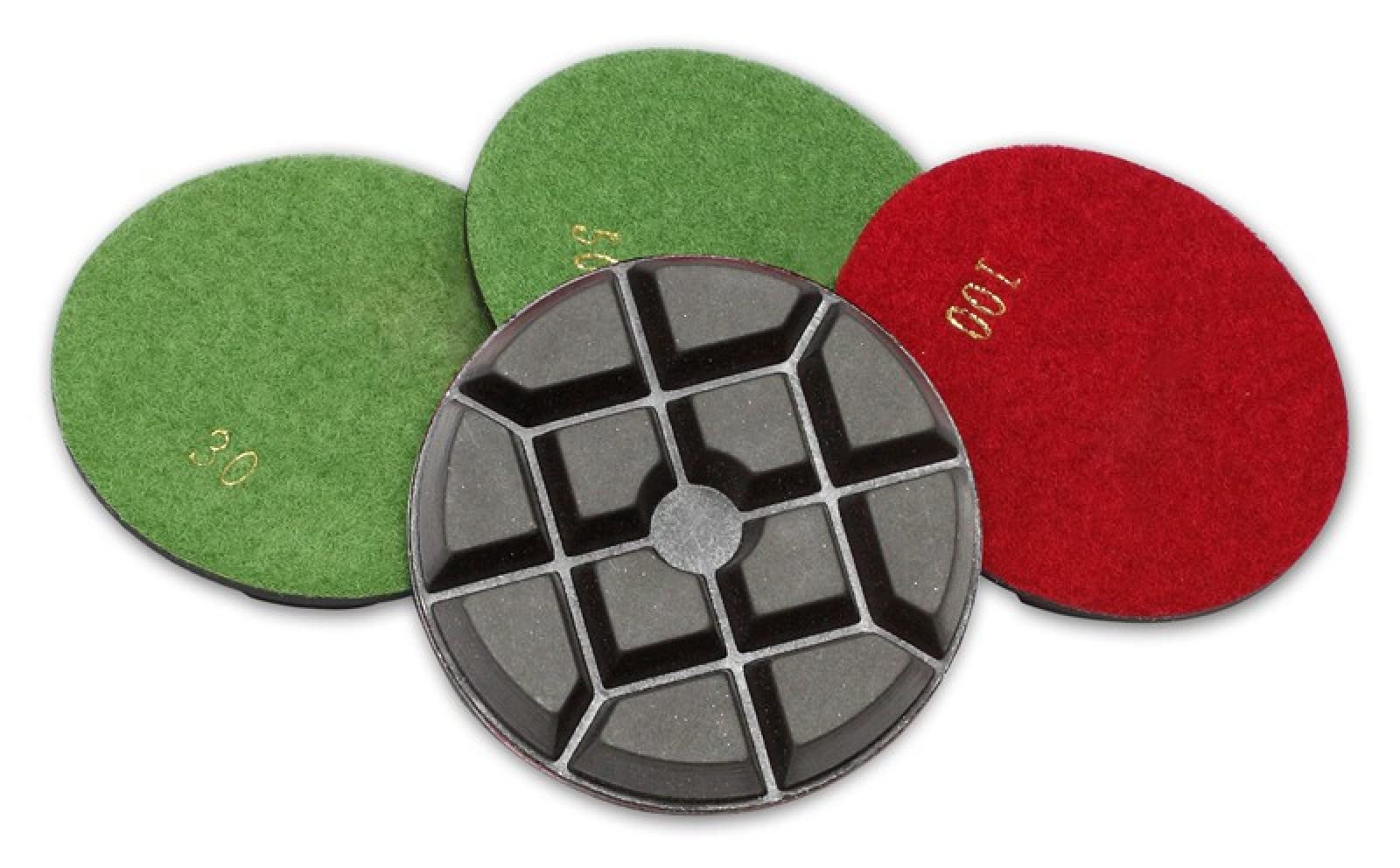 4 Unids/set Almohadilla De Pulido De Suelo De Diamante De 4 Pulgadas Disco De Lijado De Hormigón Renovado De 100mm Disco De Molienda De Restauración De Mármol De Granito,800