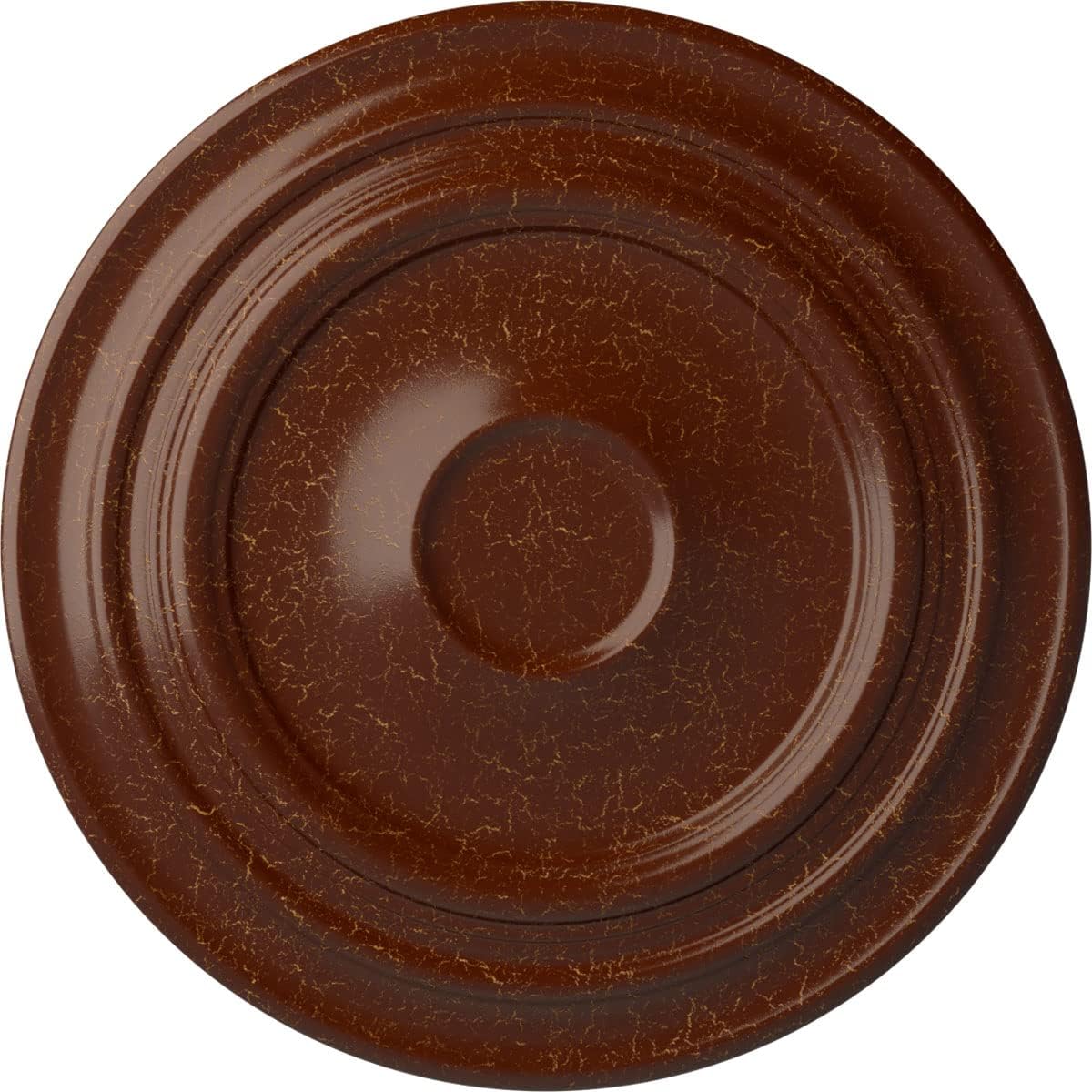 32 5/8"OD x 1 1/2"P Giana Ceiling Medallion (Fits Canopies up to 7 7/8"), Hand-Painted Burnished Mahogany Crackle