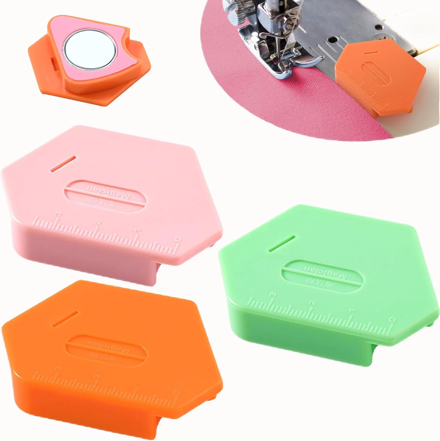 Magnetic Seam Guide For Sewing Machine With Seam