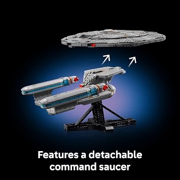 LEGO Icons Star Trek: U.S.S. Enterprise NCC-1701-D Collectible Building Sets for Adults - Room or Office Decor for Men & Women, Ages 18+ Star Trek Gifts for Fans - 10356