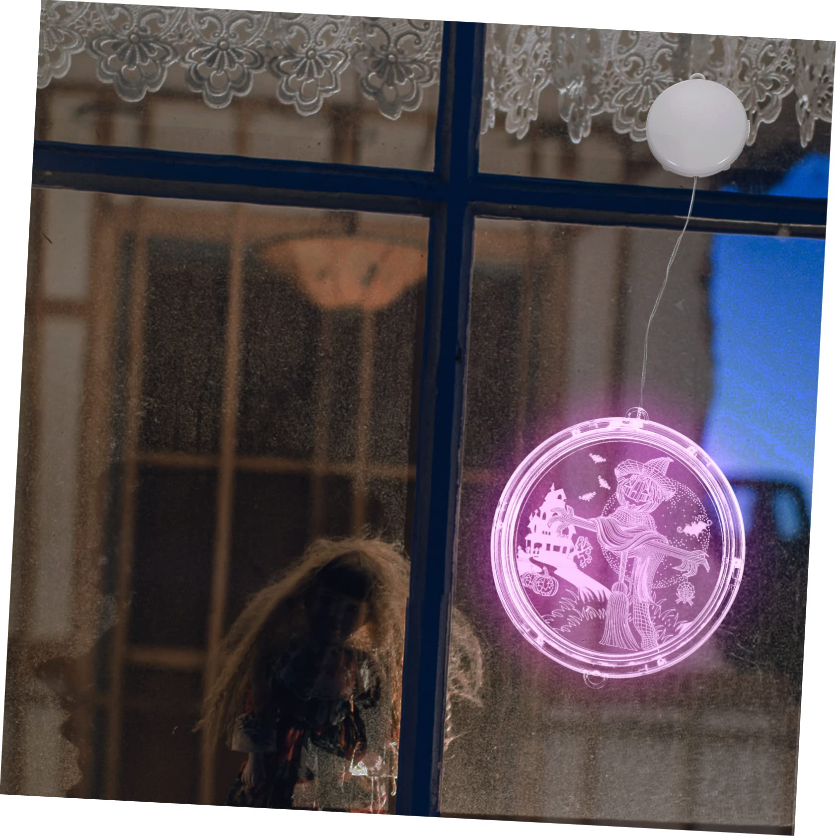Abaodam Lot de 3 Guirlandes Lumineuses pour Fenêtre Et Porte Dhalloween Luminaire Décoratif Dintérieur pour Chambre à Coucher Idéal pour Une Fête Une Tasse