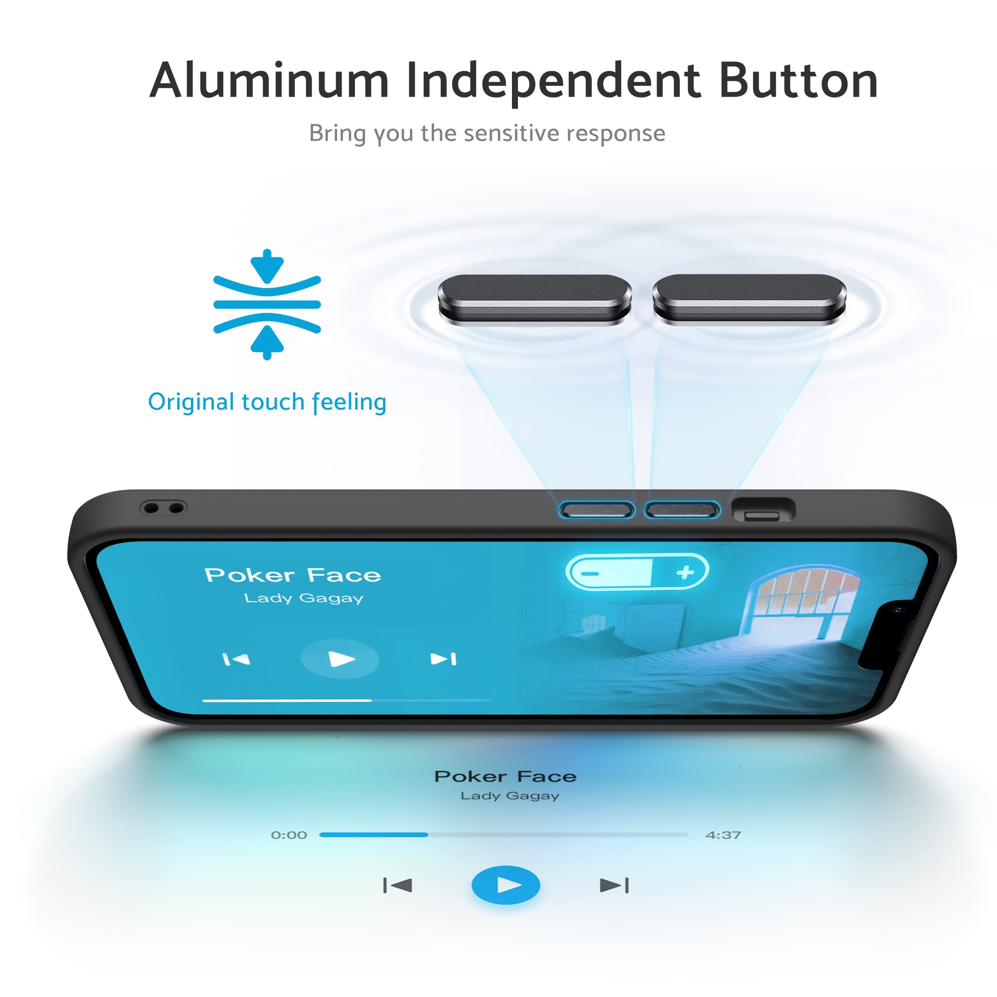 Anqrp Custodia Matt Kada per iPhone 13, sottile [Compatibile con MagSafe] Custodia protettiva magnetica e traslucida