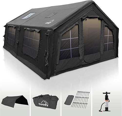 Miniatura 15 de Coody | Rbm Outdoors Koala/Hub/Octopus - Tiendas inflables para acampar con conector de estufa, tienda de campaña inflable de lona de lujo para