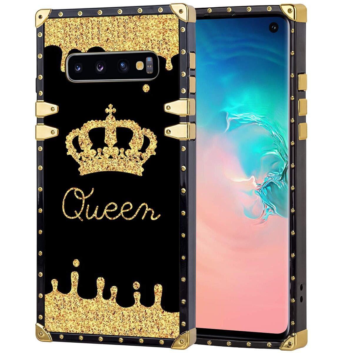 Cell Phone Case Fits for Galaxy S10 (6.1inch) Queen Golden Crown