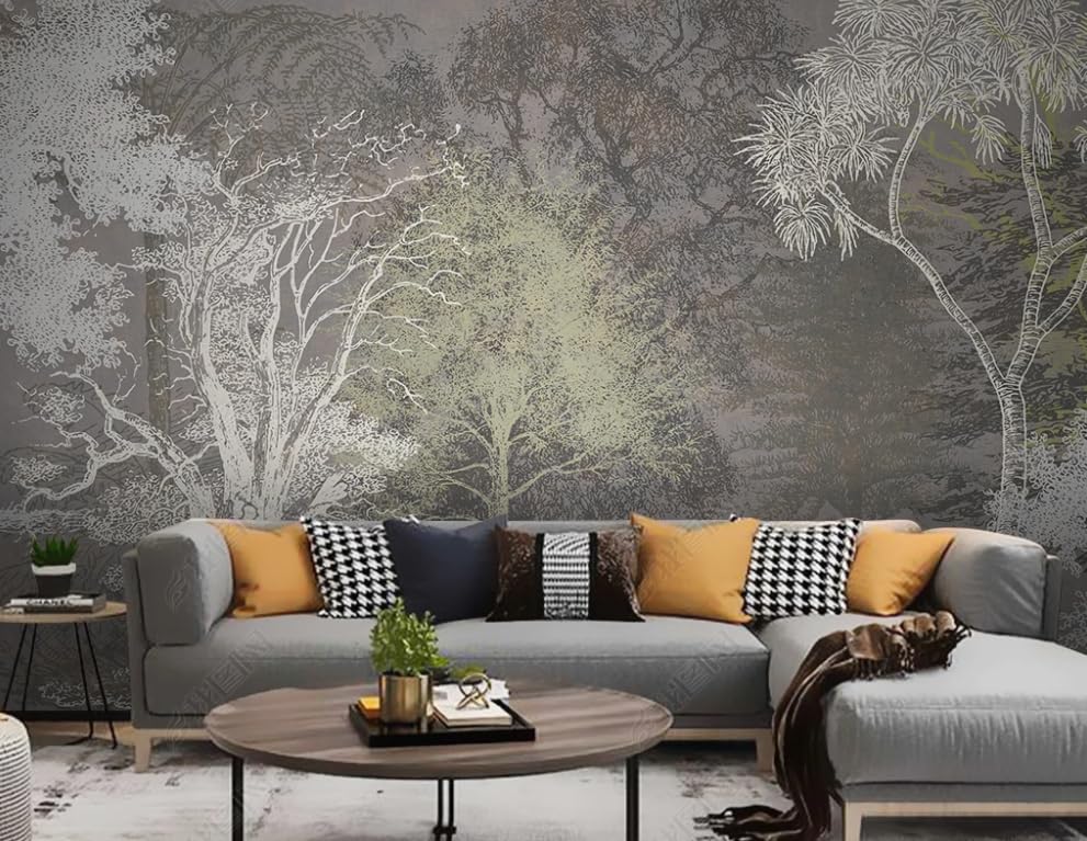 Papier Peint Intissé Frêne Chaud : Décoration Murale Idéale pour Restaurant