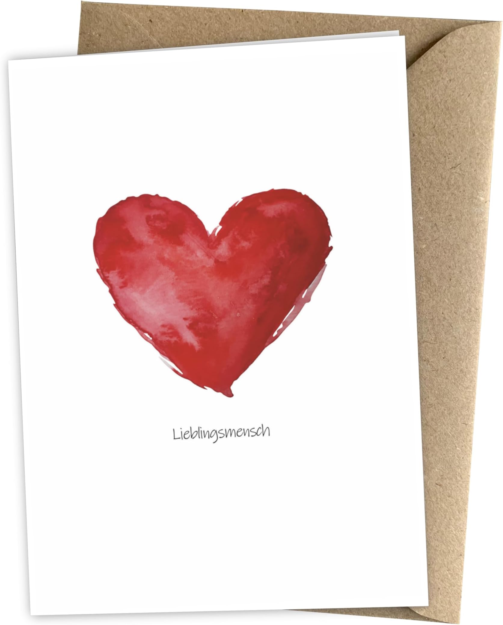 Creawoo Liebes-Grußkarte Aus Walnuss-Holz - Handgemachte Geschenkidee