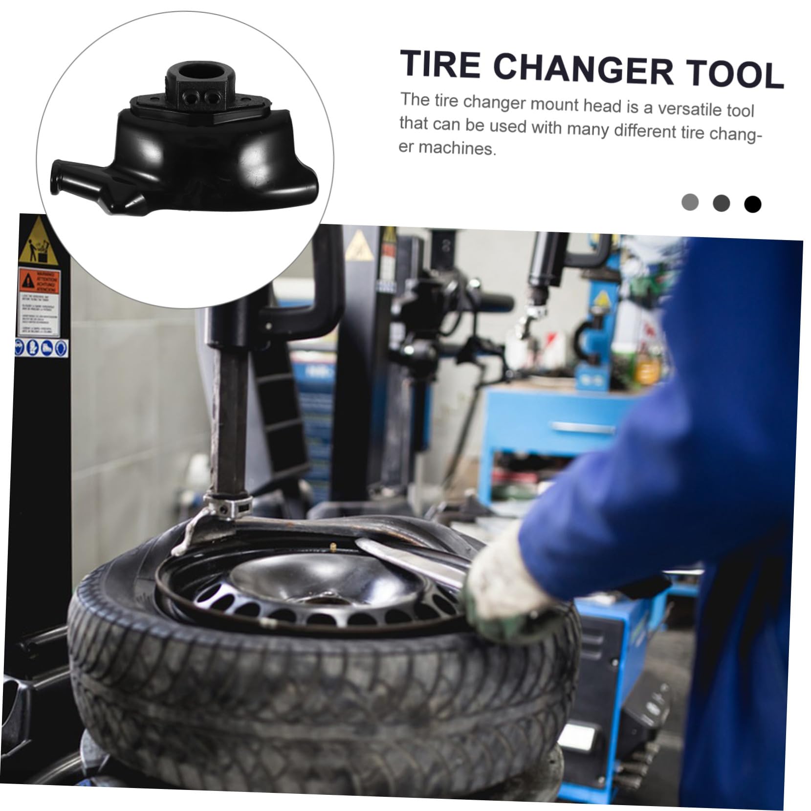Accessoire pour Facile à Manœuvrer Noir en Nylon et Fer, Outil de Changement de Pneu Diamètre 30mm pour Montage et Démontage Sûr des Roues Délicates