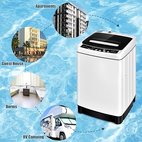 Miniatura 6 de ARLIME Lavadora portátil 2 en 1, capacidad de 1.5 pies cúbicos, lavadora compacta de lavandería y secadora giratoria con manguera larga de entrada y