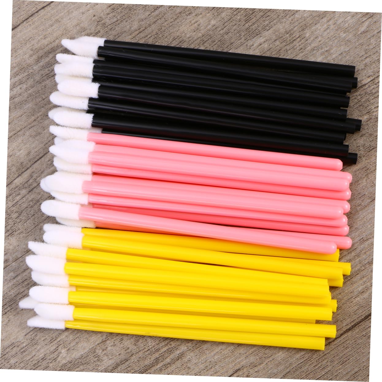 WOFASHPURET 300Pcs Disposable Lip Brush Applicator Makeup Tool Kits Black White Pink for Lip Gloss Lipstick Other Liquid Cosmetics Convenient Easy to Use