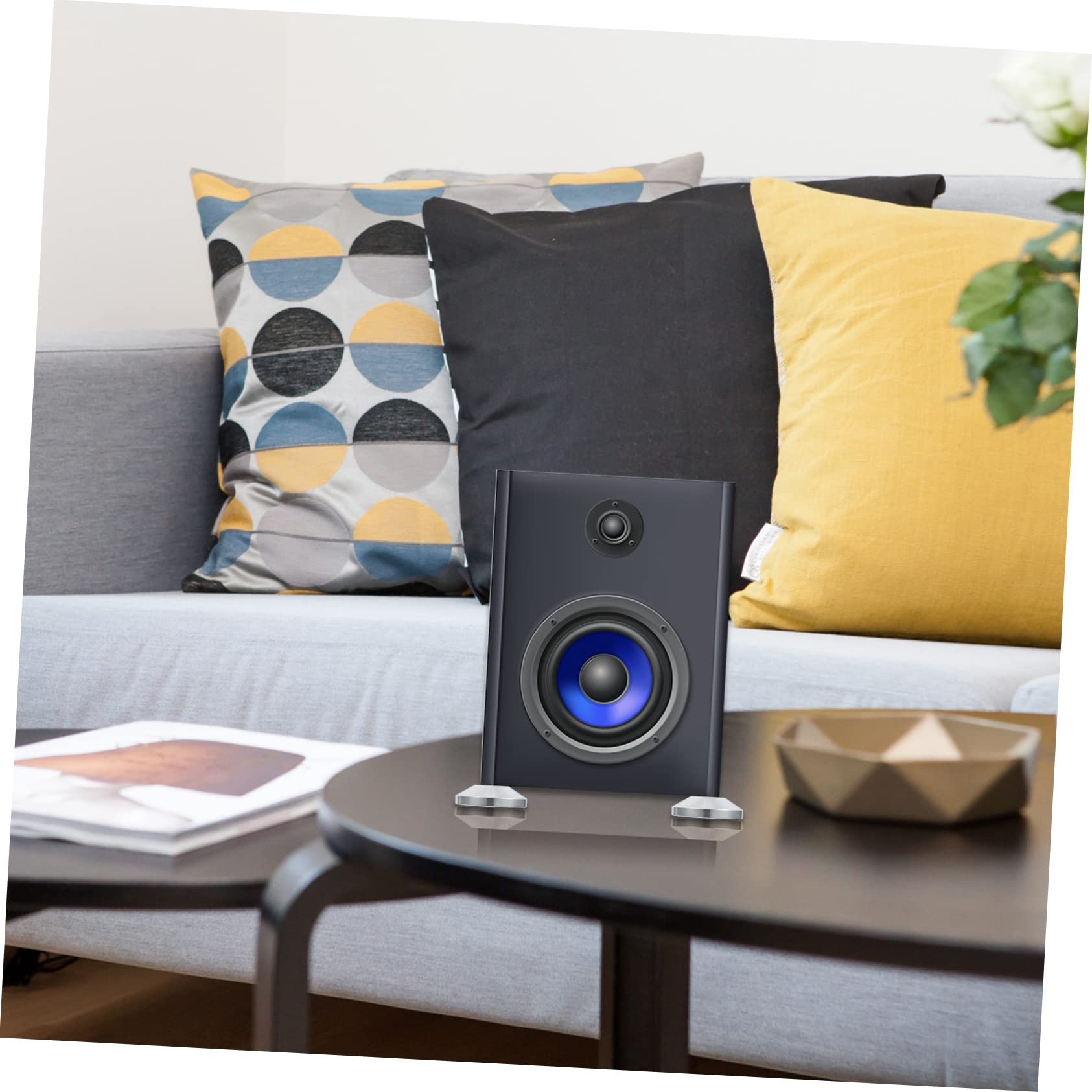 VILLCASE 4pcs Heavy-Duty Speaker Isolation Stand Feet Cone Base Pads for Audio Equipment Stability and Control