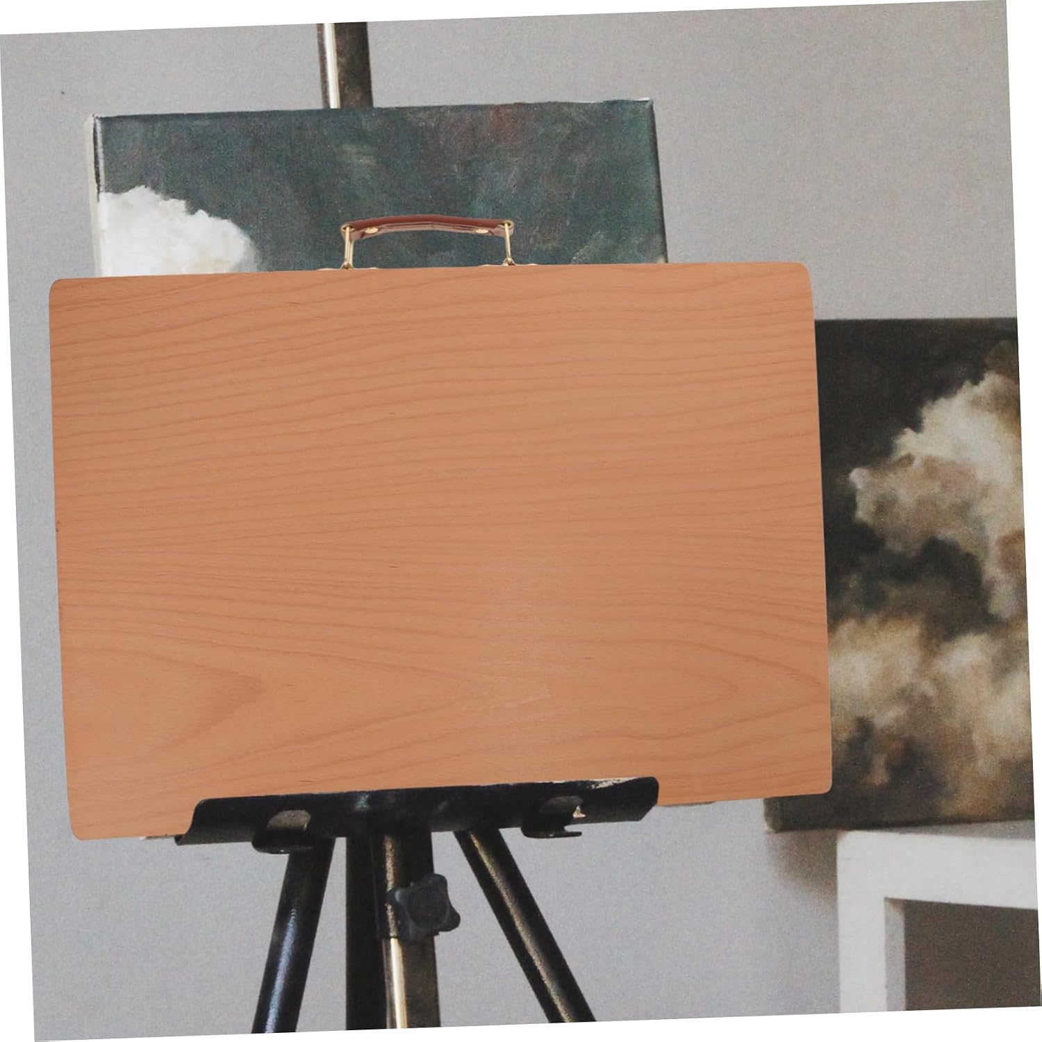 4K Portable Sketch Board with Drawer Leather Art Supply for Outdoor Sketching Versatile Drawing Board for Artists