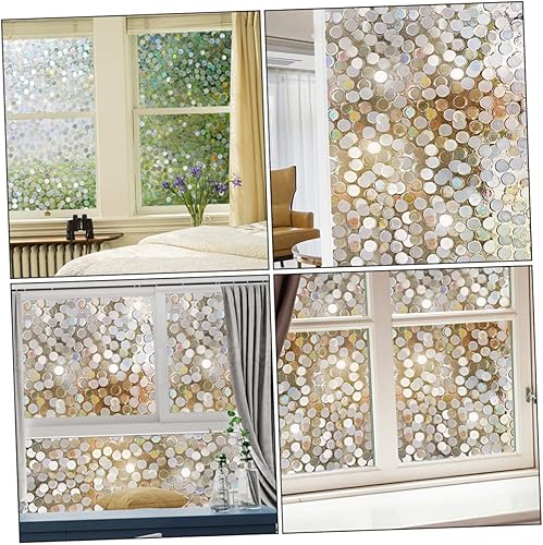 Miniatura 5 de Veemoon 1 rollo de película de vidrio vitral, película de privacidad para ventanas de vidrio, película decorativa para ventana de privacidad de