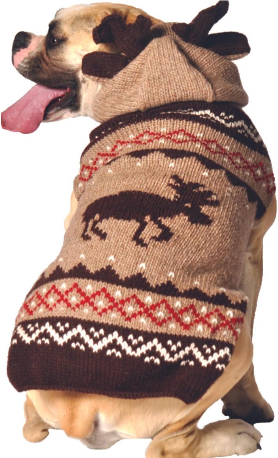 Chilly Dog Moosey Hoodie Dog Sweater (X-Large)