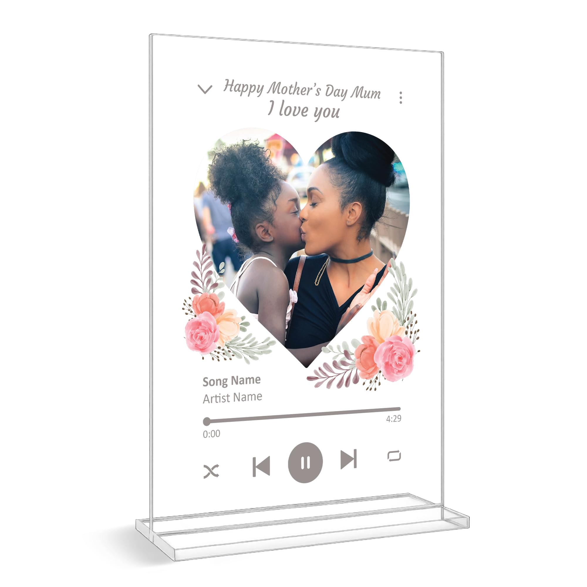 Red Ocean PERSONALISED Mothers Day Gifts For Mum Mummy and Children Son Daughter Gifts CUSTOM PHOTO Plaque Mother's Day Gifts For Mum Keepsake Gift