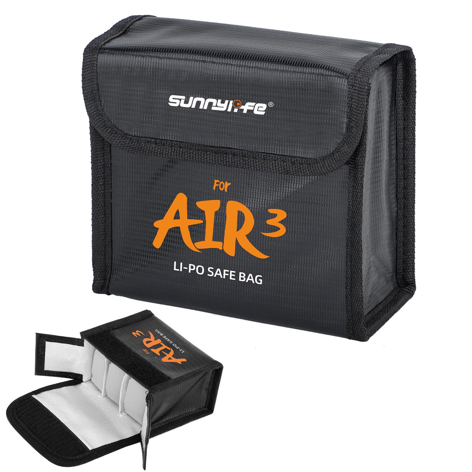 Sinyutia Lipo Battery Safe Bag for DJI Air 3s/Air 3, Explosion-Proof Nylon lithium Battery Fireproof Bag Protection Storage Pouch Pocket Case