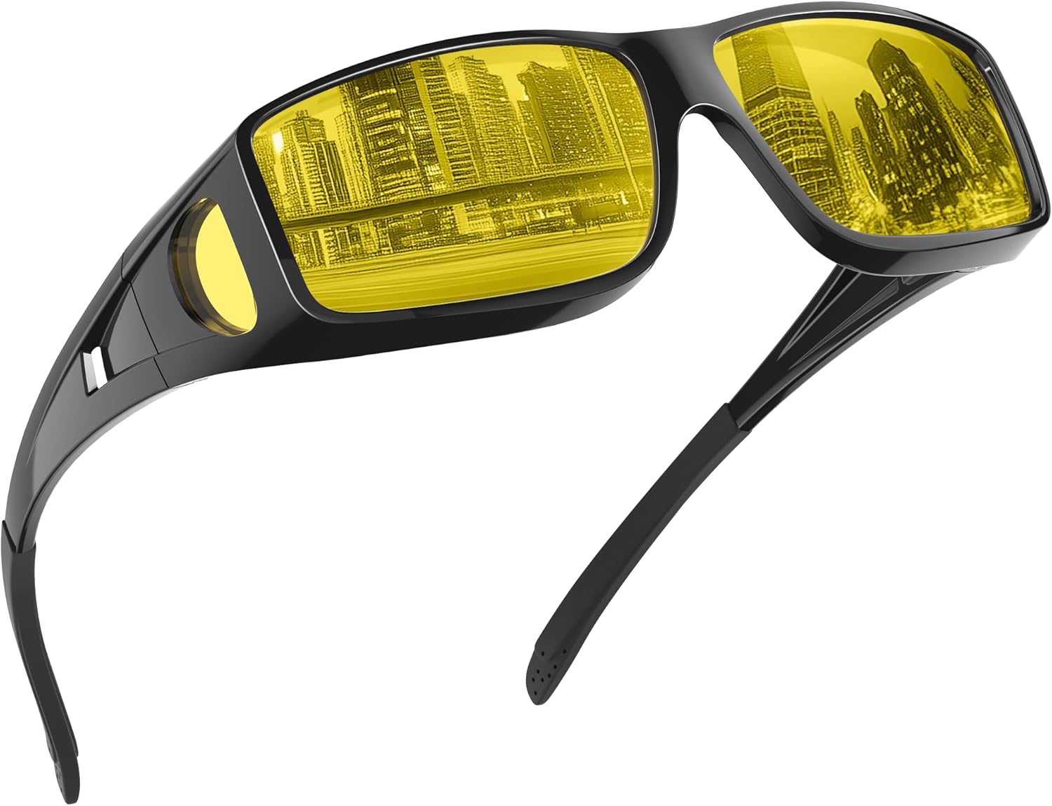 Night Vision Glasses for Driving Anti-Glare Fit-Over Eyewear Night Driving Glasses for Men/Women