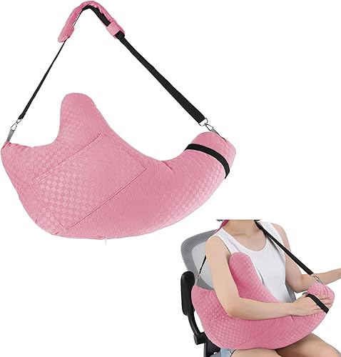 Almohada de cirugía de hombro, almohada de puño rotador, recuperación y alivio del dolor, extraíble con correa para el hombro, almohada de apoyo