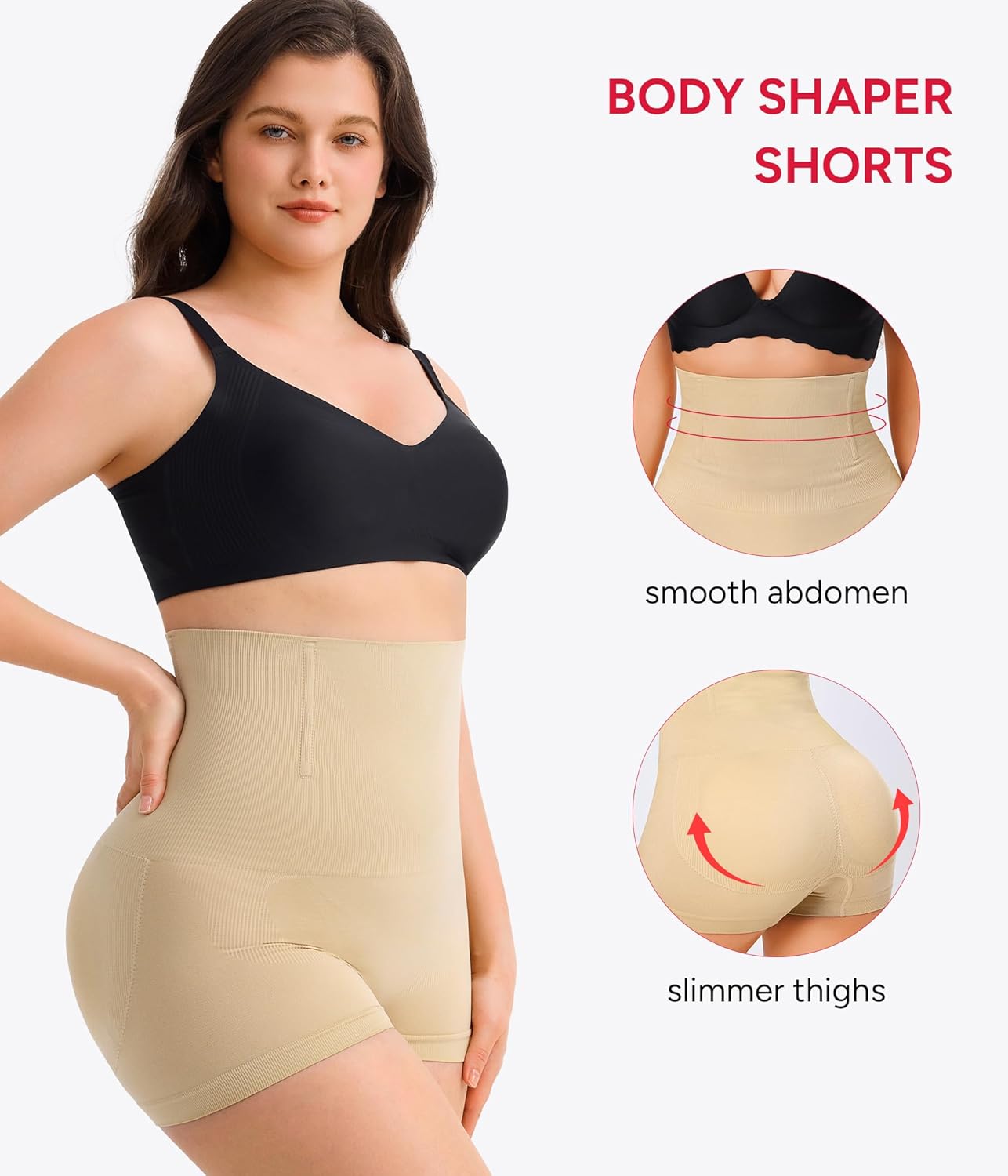 Nebility Butt Lifter Padded Shapewear High Waist Hip Enhancer Pads Shorts Women Seamless Underwear Tummy Control Panty - Image 3