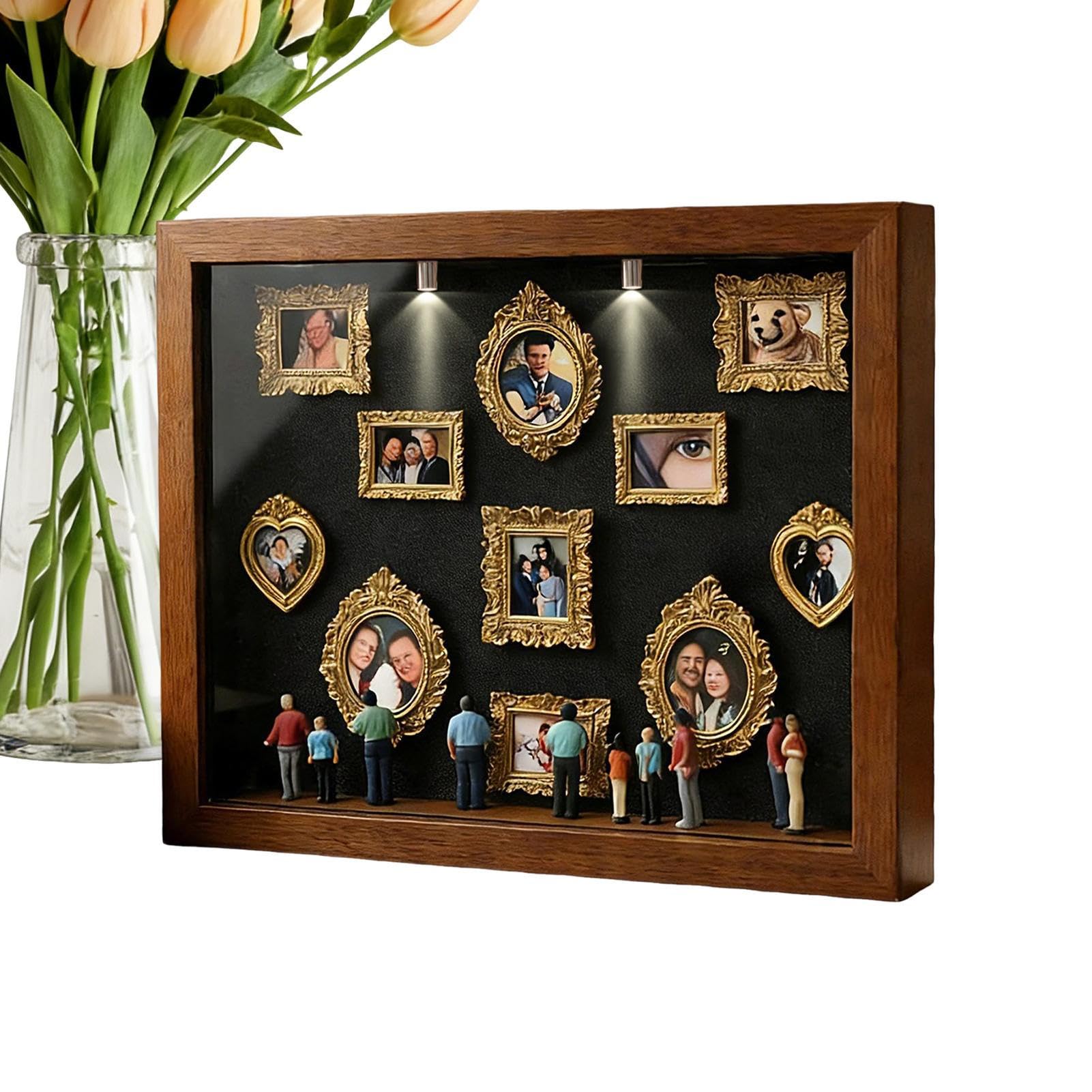 Mini Museo Fai Da Te Scatola Silhouette, Cornice Con Scatola Ombra Con Faretto, Set Multifunzionale Di Cornici Ombra, Mini Vetrina Interattiva Per Musei Per Matrimoni Compleanni Vacanze Appartamenti