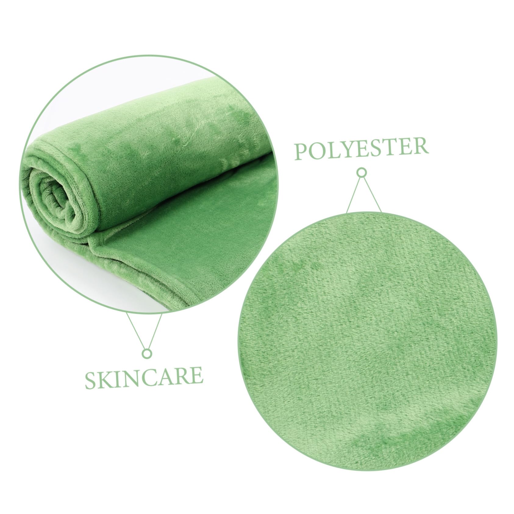 Einfarbige Polar Fleece Decke Grün aus Polyester zum Wärmen
