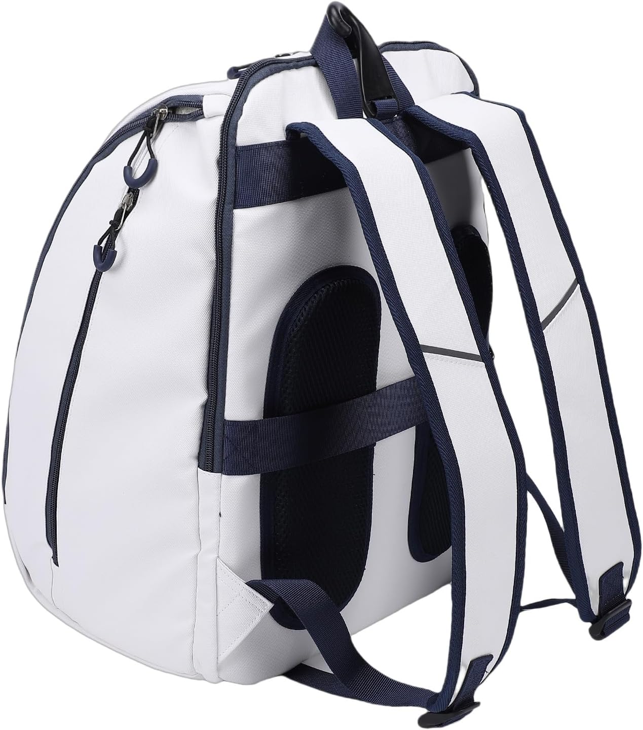 Sport Backpack Pic Paddle Storage with Shoe Compartment, Adjustable Multi layer Shoulder Backpack for Paddleball, Balls, Clothes, and Shoes (White)