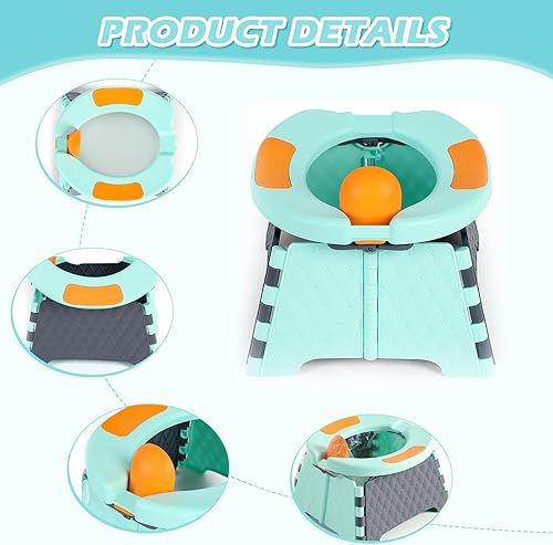Miniatura 3 de Orinal portátil para viajes de niños pequeños, silla de entrenamiento para ir al baño con bolsa de viaje, inodoro de entrenamiento para ir al aire