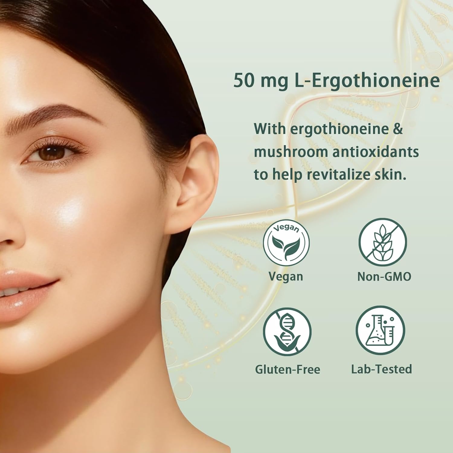 L-Ergothioneine Supplement 50mg, Multi Antioxidant Supplement,(May Support Longevity, Healthy Aging & Immune Health, 90 Capsules - Image 5