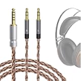 Apollo Single Crystal Copper Upgrade Audio Cable Compatible with Meze Audio 99 Classics Series, 109 PRO, LIRIC 2, LIRIC 4.4mm to Dual 3.5mm Replacement Headphones Cord (4.9ft / 1.5m)