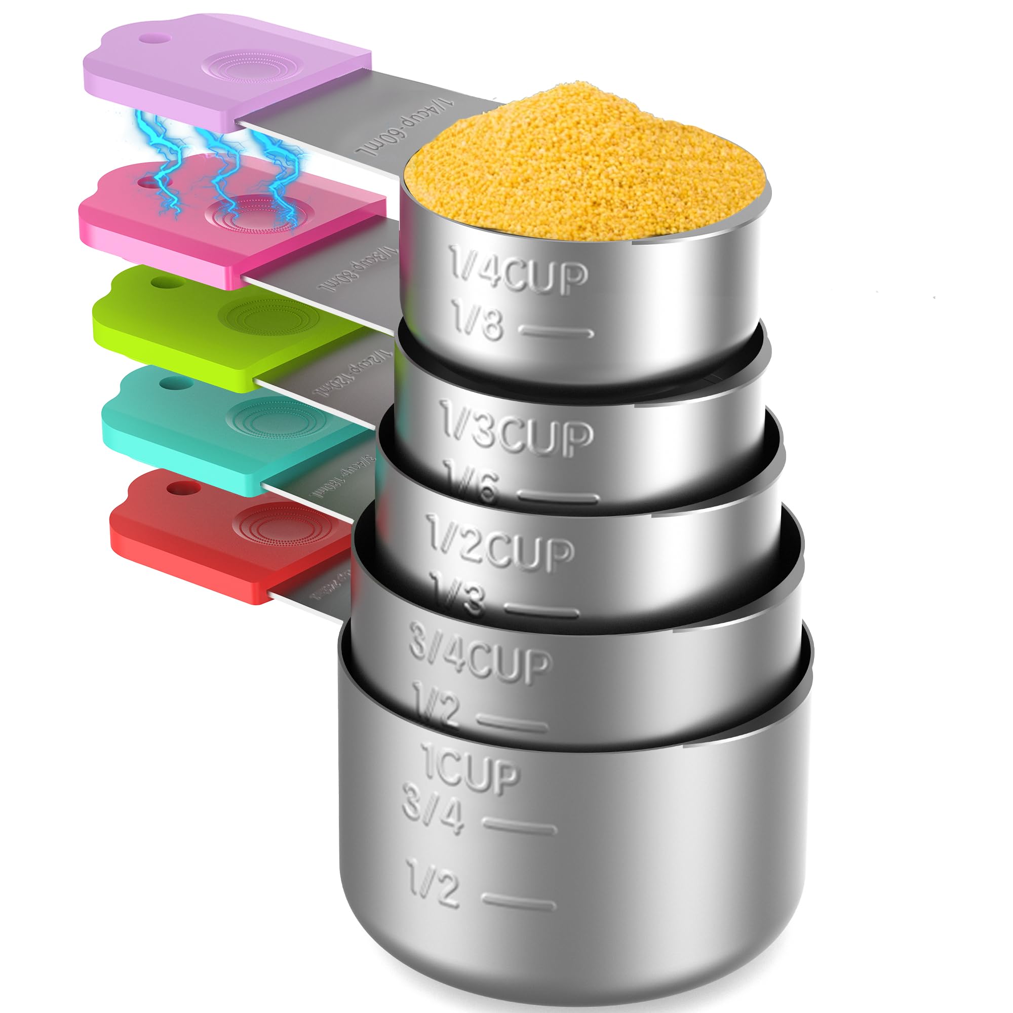 50% Off Stainless Steel Magnetic Measuring Cup Set